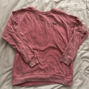 VS PINK crewneck xs red acid wash